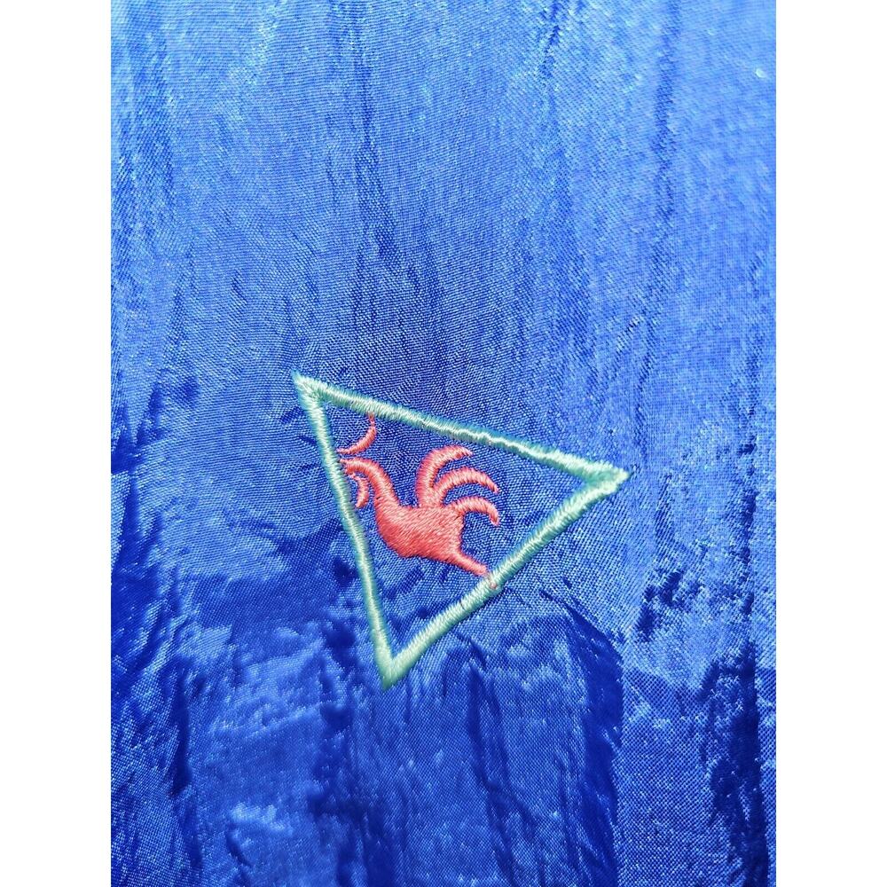 Track Jacket Vintage 1980 Le Coq Sportif Women Size M Full Zip, Satin View 6